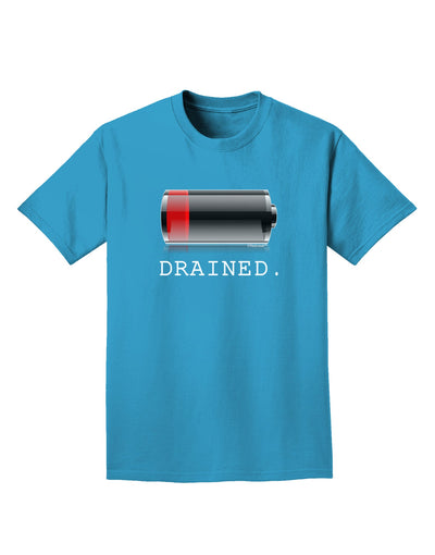 Battery Drained Adult Dark T-Shirt-Mens T-Shirt-TooLoud-Turquoise-Small-Davson Sales