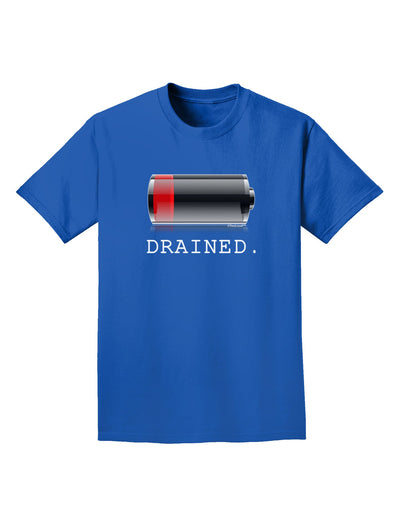 Battery Drained Adult Dark T-Shirt-Mens T-Shirt-TooLoud-Royal-Blue-Small-Davson Sales