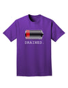 Battery Drained Adult Dark T-Shirt-Mens T-Shirt-TooLoud-Purple-Small-Davson Sales