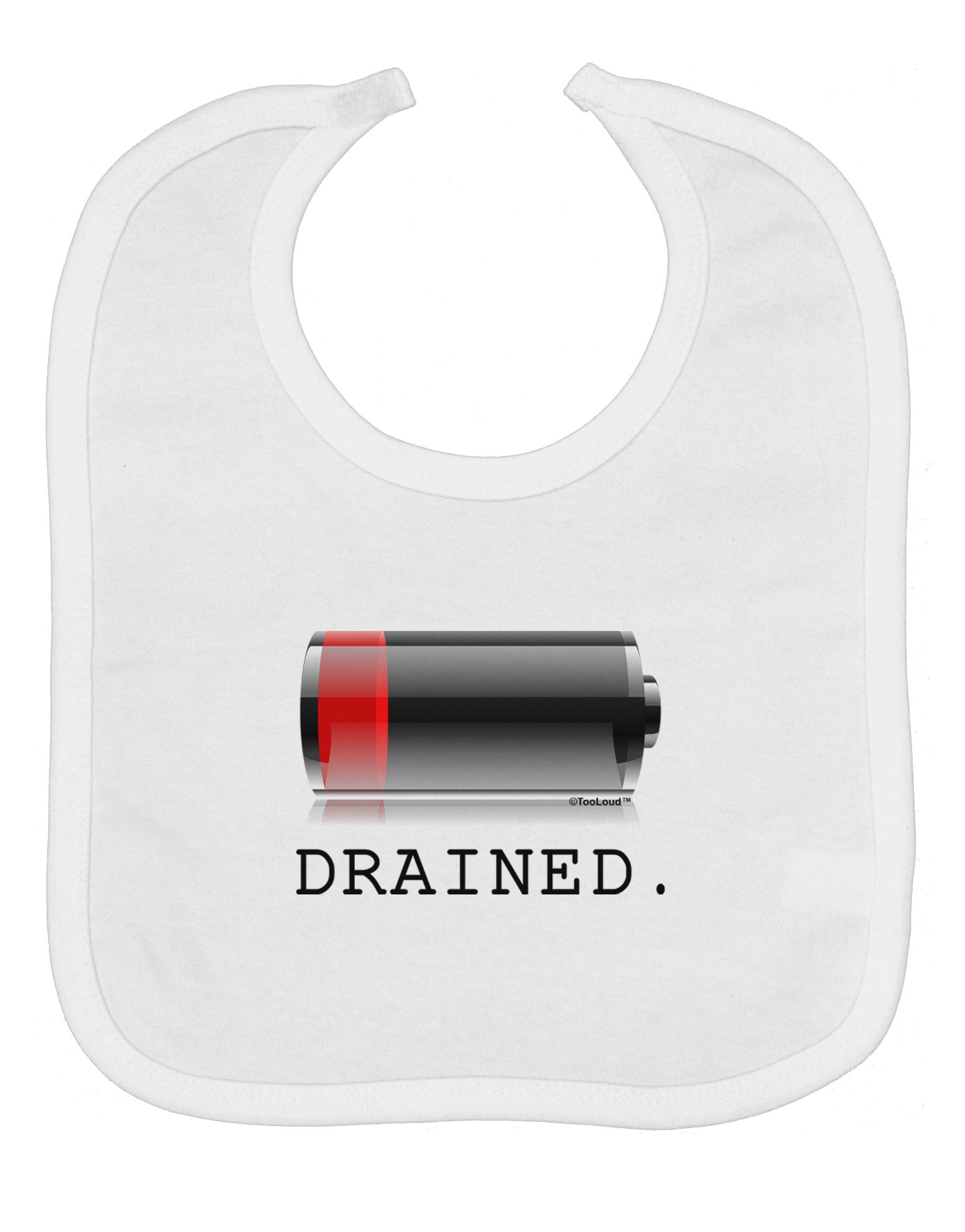 Battery Drained Baby Bib