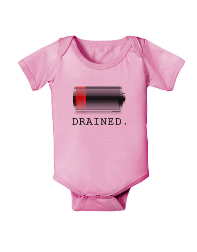 Battery Drained Baby Romper Bodysuit-Baby Romper-TooLoud-Pink-06-Months-Davson Sales