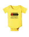 Battery Drained Baby Romper Bodysuit-Baby Romper-TooLoud-Yellow-06-Months-Davson Sales