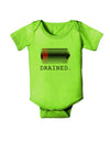 Battery Drained Baby Romper Bodysuit-Baby Romper-TooLoud-Lime-06-Months-Davson Sales