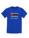 Battery Drained Childrens Dark T-Shirt-Childrens T-Shirt-TooLoud-Royal-Blue-X-Small-Davson Sales