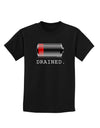 Battery Drained Childrens Dark T-Shirt-Childrens T-Shirt-TooLoud-Black-X-Small-Davson Sales