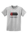 Battery Drained Childrens T-Shirt-Childrens T-Shirt-TooLoud-AshGray-X-Small-Davson Sales