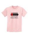 Battery Drained Childrens T-Shirt-Childrens T-Shirt-TooLoud-PalePink-X-Small-Davson Sales