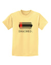 Battery Drained Childrens T-Shirt-Childrens T-Shirt-TooLoud-Daffodil-Yellow-X-Small-Davson Sales