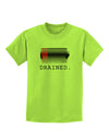 Battery Drained Childrens T-Shirt-Childrens T-Shirt-TooLoud-Lime-Green-X-Small-Davson Sales