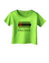 Battery Drained Infant T-Shirt-Infant T-Shirt-TooLoud-Lime-Green-06-Months-Davson Sales