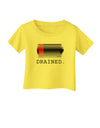 Battery Drained Infant T-Shirt-Infant T-Shirt-TooLoud-Yellow-06-Months-Davson Sales