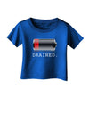 Battery Drained Infant T-Shirt Dark-Infant T-Shirt-TooLoud-Royal-Blue-06-Months-Davson Sales