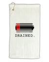 Battery Drained Micro Terry Gromet Golf Towel 16 x 25 inch-Golf Towel-TooLoud-White-Davson Sales