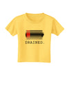 Battery Drained Toddler T-Shirt-Toddler T-Shirt-TooLoud-Yellow-2T-Davson Sales