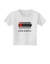 Battery Drained Toddler T-Shirt-Toddler T-Shirt-TooLoud-White-2T-Davson Sales