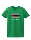 Battery Drained Womens Dark T-Shirt-TooLoud-Kelly-Green-X-Small-Davson Sales