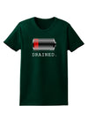 Battery Drained Womens Dark T-Shirt-TooLoud-Forest-Green-Small-Davson Sales