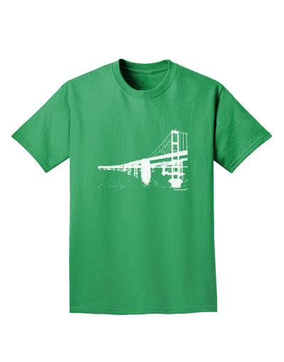 Bay Bridge Cutout Design Adult Dark T-Shirt by TooLoud-Mens T-Shirt-TooLoud-Kelly-Green-Small-Davson Sales