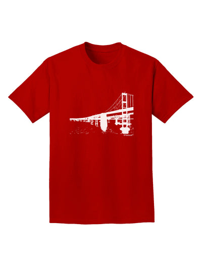 Bay Bridge Cutout Design Adult Dark T-Shirt by TooLoud-Mens T-Shirt-TooLoud-Red-Small-Davson Sales