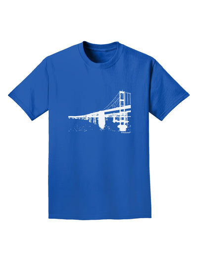 Bay Bridge Cutout Design Adult Dark T-Shirt by TooLoud-Mens T-Shirt-TooLoud-Royal-Blue-Small-Davson Sales