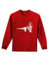 Bay Bridge Cutout Design Adult Long Sleeve Dark T-Shirt by TooLoud-TooLoud-Red-Small-Davson Sales