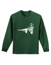 Bay Bridge Cutout Design Adult Long Sleeve Dark T-Shirt by TooLoud-TooLoud-Dark-Green-Small-Davson Sales