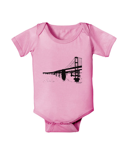 Bay Bridge Cutout Design Baby Romper Bodysuit by TooLoud-Baby Romper-TooLoud-Light-Pink-06-Months-Davson Sales