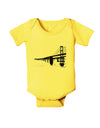 Bay Bridge Cutout Design Baby Romper Bodysuit by TooLoud-Baby Romper-TooLoud-Yellow-06-Months-Davson Sales