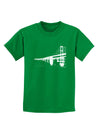 Bay Bridge Cutout Design Childrens Dark T-Shirt by TooLoud-Childrens T-Shirt-TooLoud-Kelly-Green-X-Small-Davson Sales