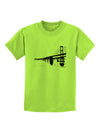 Bay Bridge Cutout Design Childrens T-Shirt by TooLoud-Childrens T-Shirt-TooLoud-Lime-Green-X-Small-Davson Sales