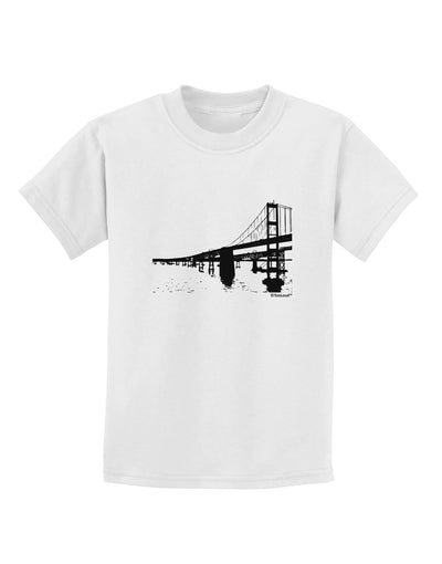 Bay Bridge Cutout Design Childrens T-Shirt by TooLoud-Childrens T-Shirt-TooLoud-White-X-Small-Davson Sales