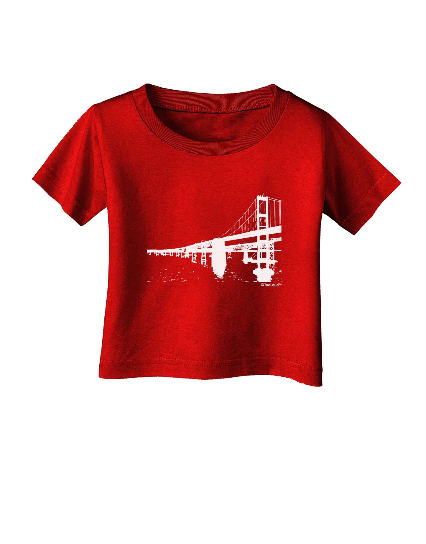 Bay Bridge Cutout Design Infant T-Shirt Dark by TooLoud-Infant T-Shirt-TooLoud-Red-06-Months-Davson Sales