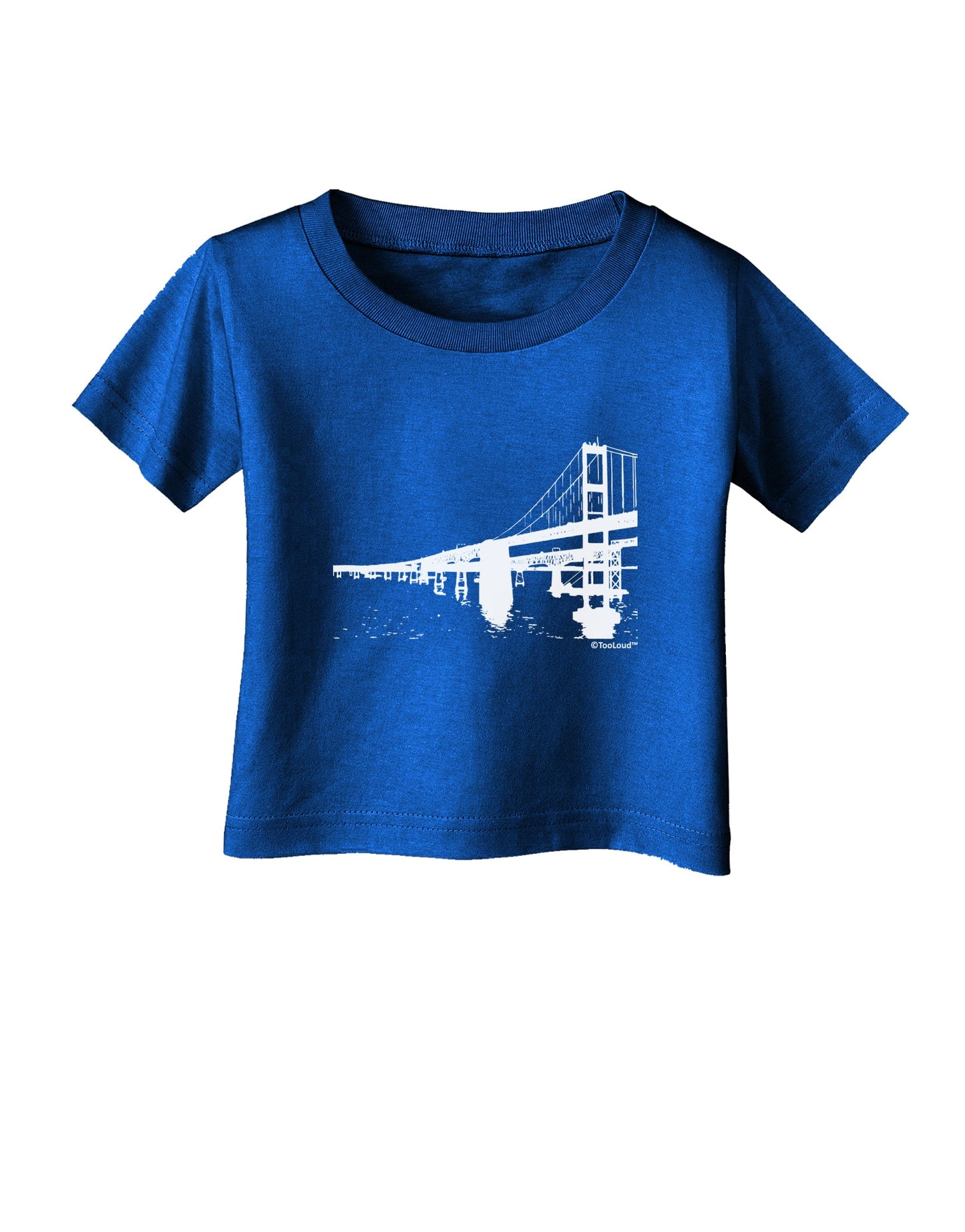 Bay Bridge Cutout Design Infant T-Shirt Dark by TooLoud-Infant T-Shirt-TooLoud-Royal-Blue-06-Months-Davson Sales