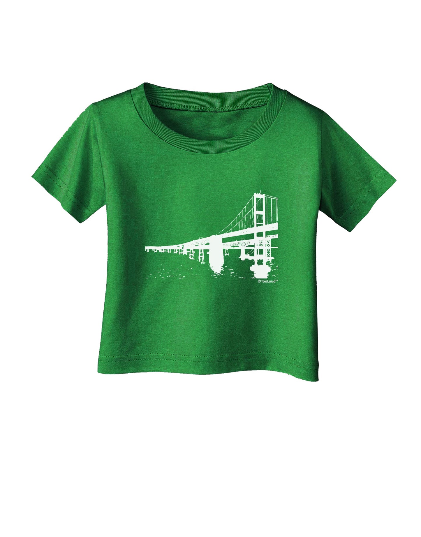 Bay Bridge Cutout Design Infant T-Shirt Dark by TooLoud-Infant T-Shirt-TooLoud-Clover-Green-06-Months-Davson Sales