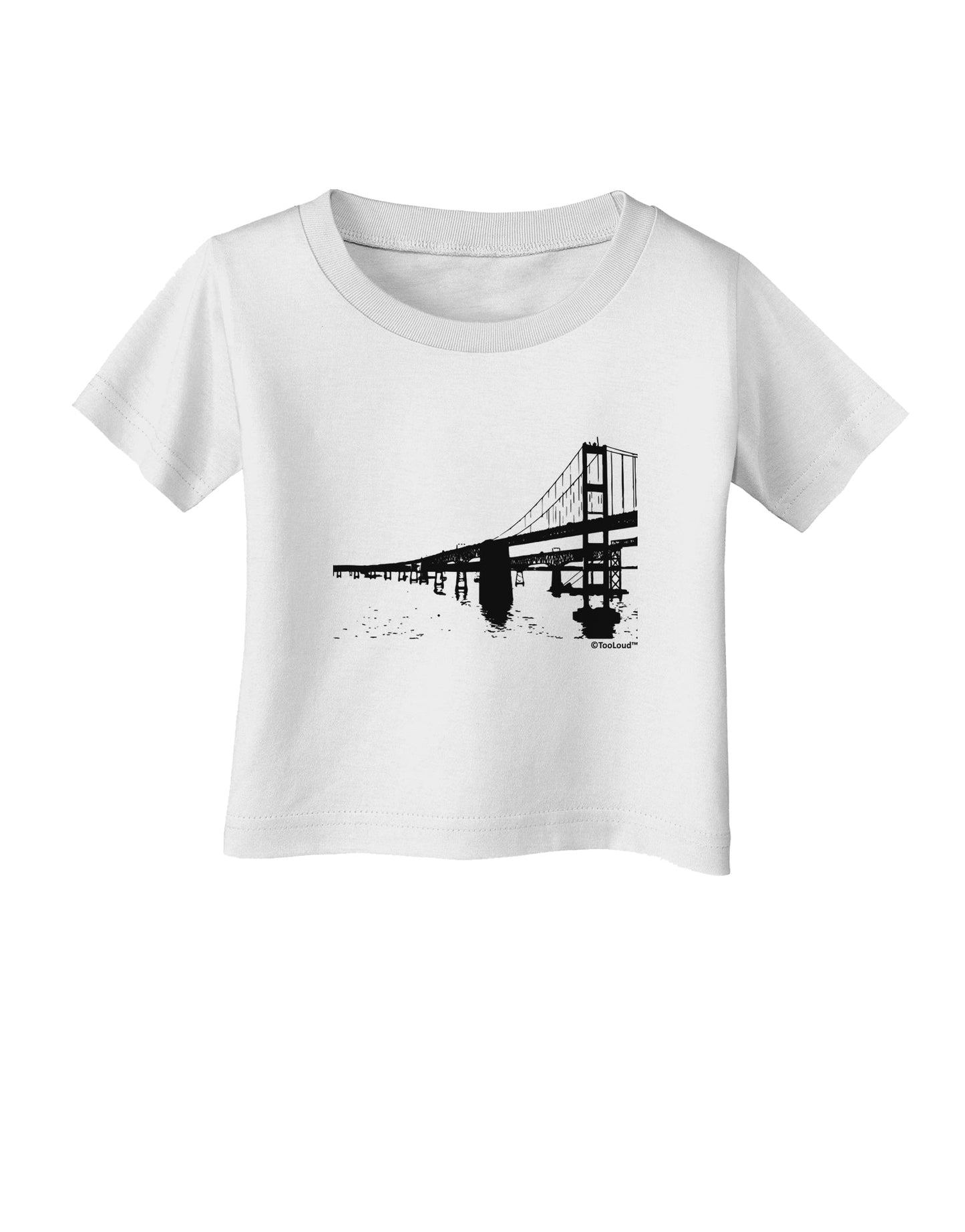 Bay Bridge Cutout Design Infant T-Shirt by TooLoud-Infant T-Shirt-TooLoud-White-06-Months-Davson Sales