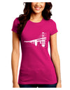 Bay Bridge Cutout Design Juniors Crew Dark T-Shirt by TooLoud-T-Shirts Juniors Tops-TooLoud-Hot-Pink-Juniors Fitted Small-Davson Sales