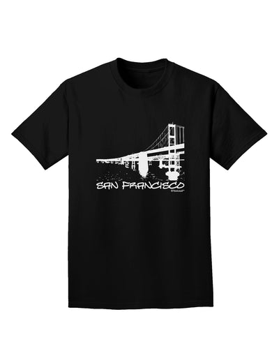 Bay Bridge Cutout Design - San Francisco Adult Dark T-Shirt by TooLoud-Mens T-Shirt-TooLoud-Black-Small-Davson Sales