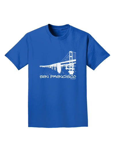 Bay Bridge Cutout Design - San Francisco Adult Dark T-Shirt by TooLoud-Mens T-Shirt-TooLoud-Royal-Blue-Small-Davson Sales