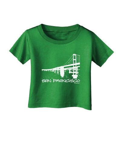 Bay Bridge Cutout Design - San Francisco Infant T-Shirt Dark by TooLoud-Infant T-Shirt-TooLoud-Clover-Green-06-Months-Davson Sales