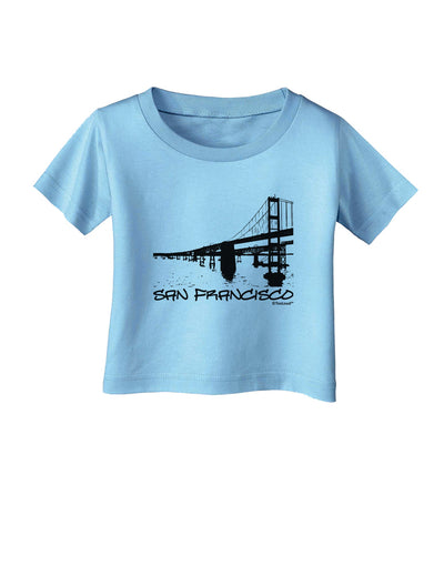 Bay Bridge Cutout Design - San Francisco Infant T-Shirt by TooLoud-Infant T-Shirt-TooLoud-Aquatic-Blue-06-Months-Davson Sales