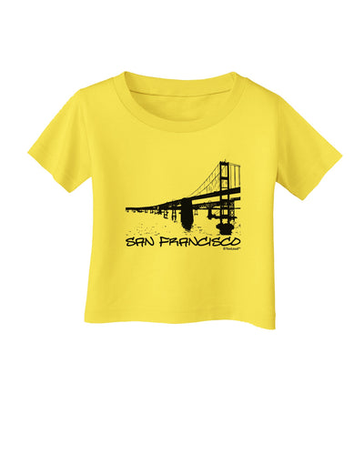 Bay Bridge Cutout Design - San Francisco Infant T-Shirt by TooLoud-Infant T-Shirt-TooLoud-Yellow-06-Months-Davson Sales