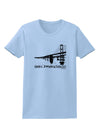 Bay Bridge Cutout Design - San Francisco Womens T-Shirt by TooLoud-Womens T-Shirt-TooLoud-Light-Blue-X-Small-Davson Sales