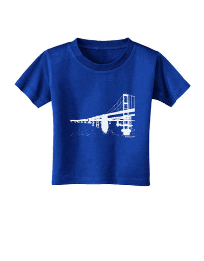 Bay Bridge Cutout Design Toddler T-Shirt Dark by TooLoud-Toddler T-Shirt-TooLoud-Royal-Blue-2T-Davson Sales