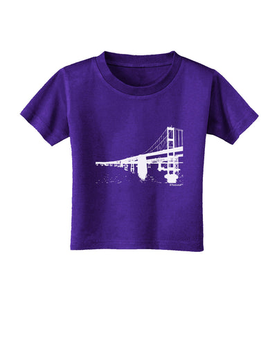 Bay Bridge Cutout Design Toddler T-Shirt Dark by TooLoud-Toddler T-Shirt-TooLoud-Purple-2T-Davson Sales