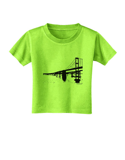 Bay Bridge Cutout Design Toddler T-Shirt by TooLoud-TooLoud-Lime-Green-2T-Davson Sales