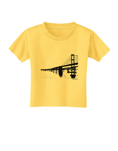 Bay Bridge Cutout Design Toddler T-Shirt by TooLoud-TooLoud-Yellow-2T-Davson Sales