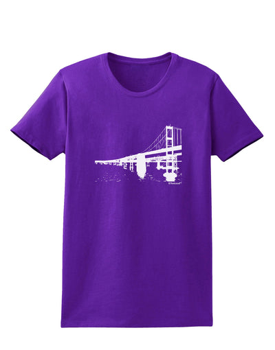 Bay Bridge Cutout Design Womens Dark T-Shirt by TooLoud-Womens T-Shirt-TooLoud-Purple-X-Small-Davson Sales