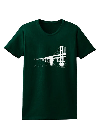 Bay Bridge Cutout Design Womens Dark T-Shirt by TooLoud-Womens T-Shirt-TooLoud-Forest-Green-Small-Davson Sales