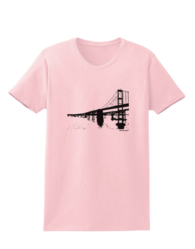 Bay Bridge Cutout Design Womens T-Shirt by TooLoud-Womens T-Shirt-TooLoud-PalePink-X-Small-Davson Sales