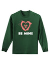 Be Mine - Bio Hazard Heart Adult Long Sleeve Dark T-Shirt by TooLoud-TooLoud-Dark-Green-Small-Davson Sales